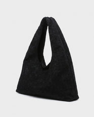 Shiori Woven Slouch Bag in Black