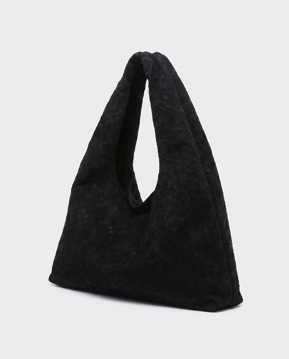 Shiori Woven Slouch Bag in Black