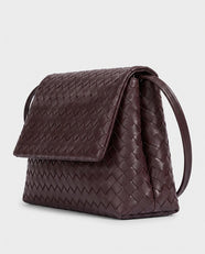 Yayoi Ring-Handle Bag in Dark Burgundy