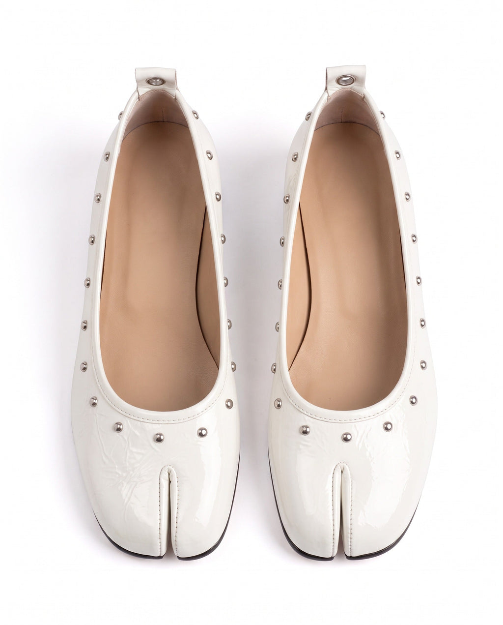 Tamaki Tabi Studded Ballerina in White