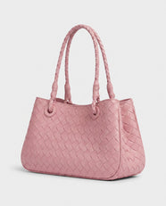 Tsubaki Woven Shoulder Tote in Pink
