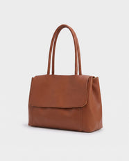 Riko Flap Shoulder Bag in Cognac