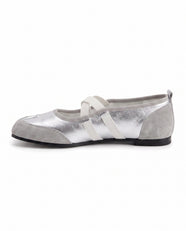 Tomoe Tabi Stripe Mary Jane in White