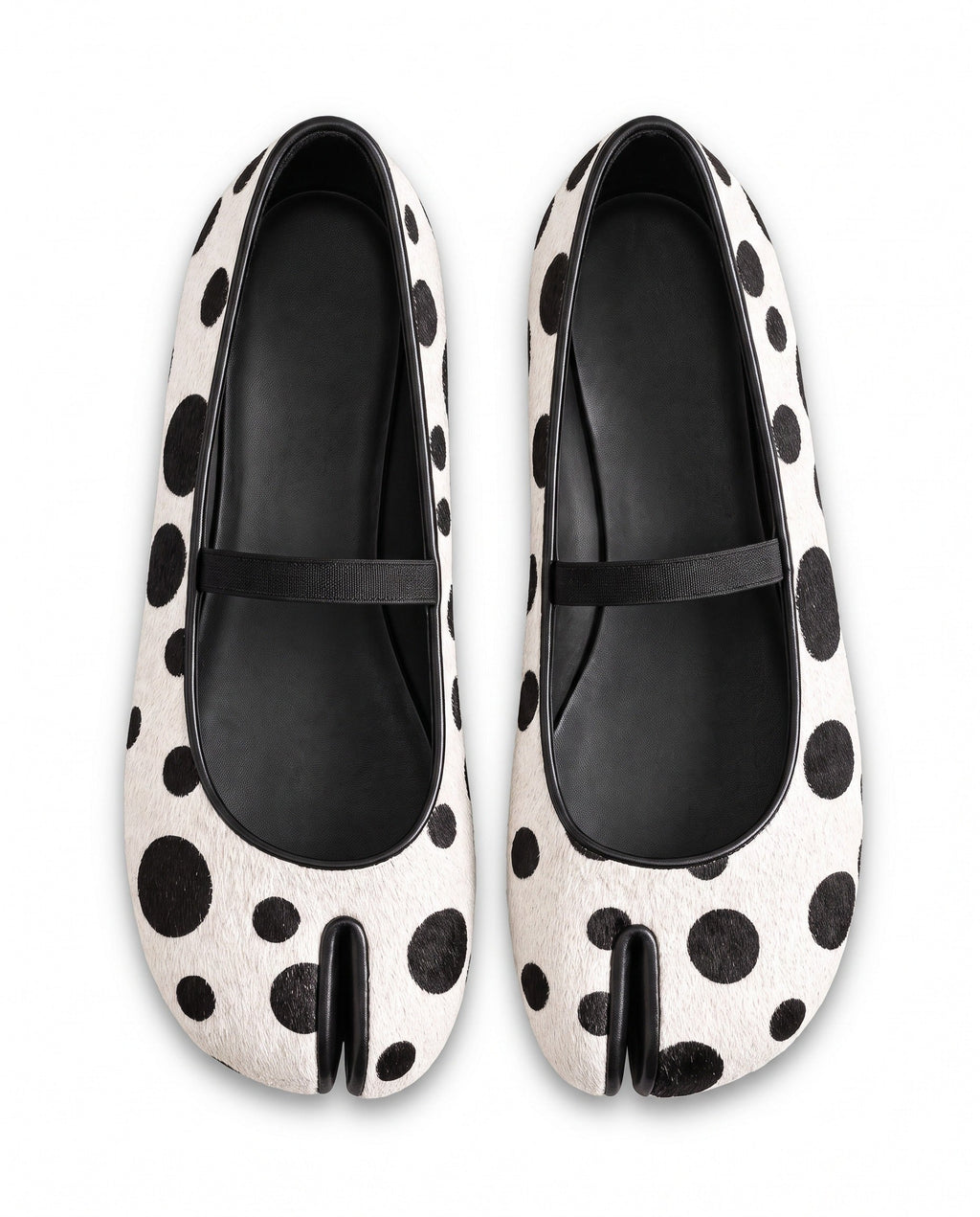 Chihiro Tabi Mary Jane in Cream Polka Dot