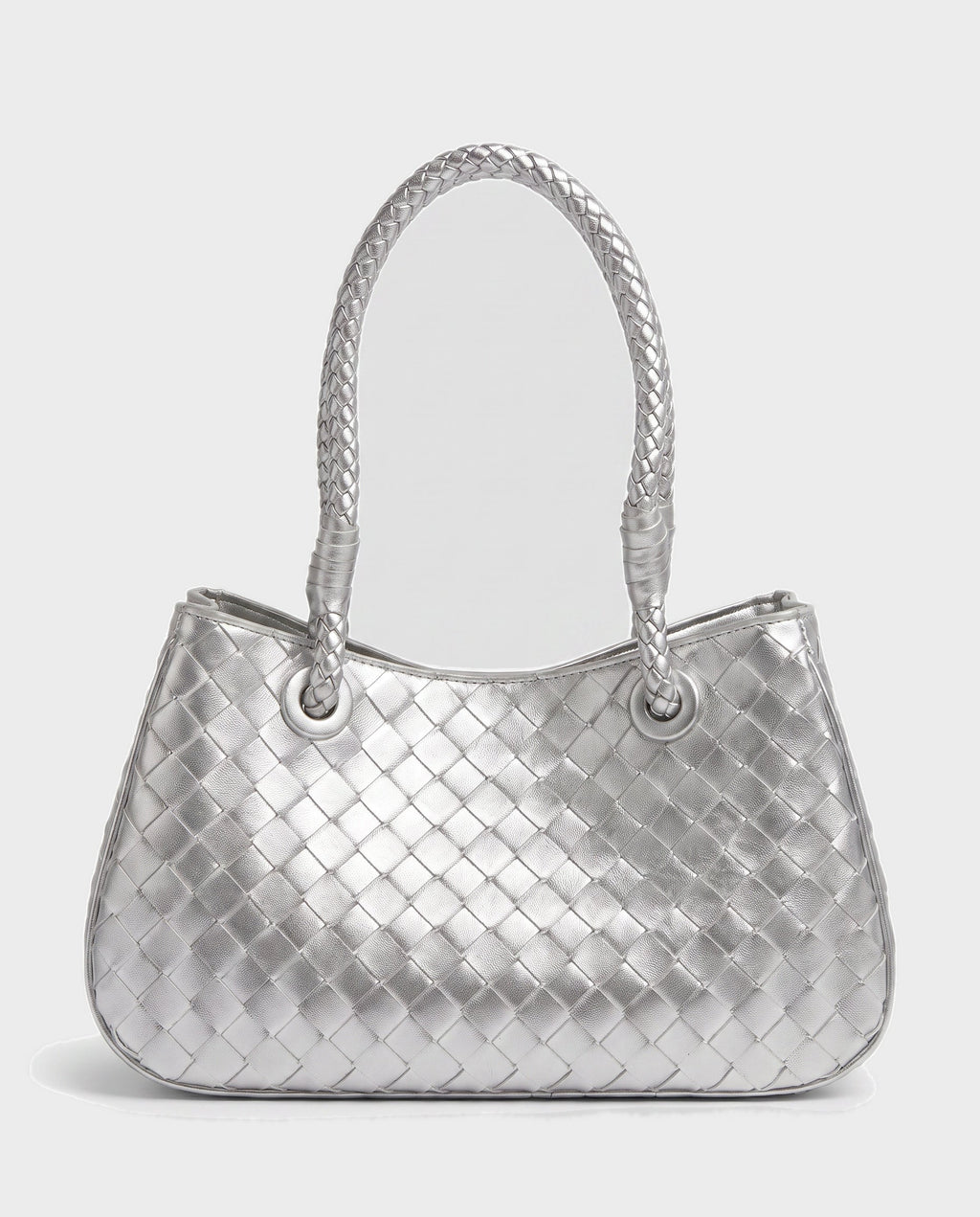 Tsubaki Woven Shoulder Tote in Silver - view 1