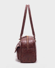 Nanami Bowler Bag in Oxblood