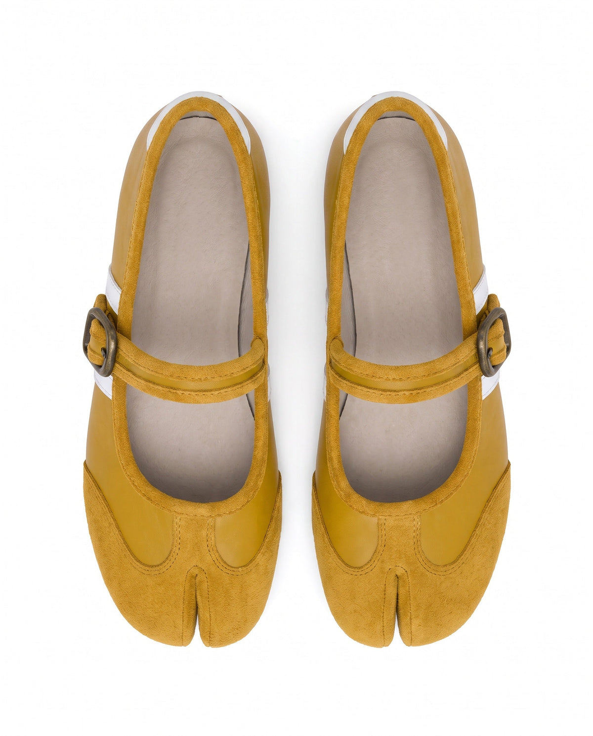 Akari Tabi Two-Tone Mary Jane in Yellow
