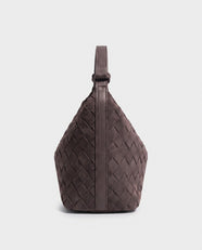 Kiyomi Woven Mini Hobo in Espresso