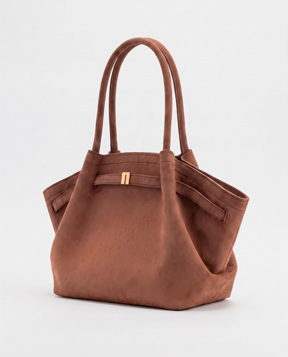 mia miyagami Aoi Winged Tote in Cognac 