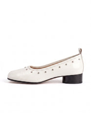 Tamaki Tabi Studded Ballerina in White