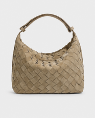 Kiyomi Woven Mini Hobo in Khaki
