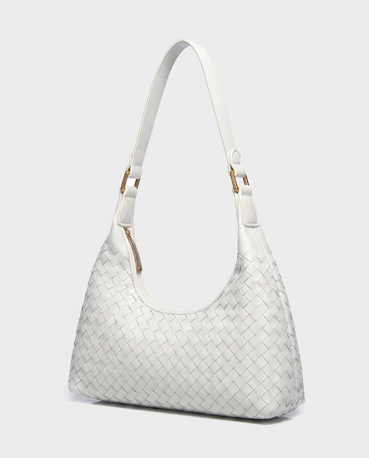 Seri Woven Shoulder Bag in White