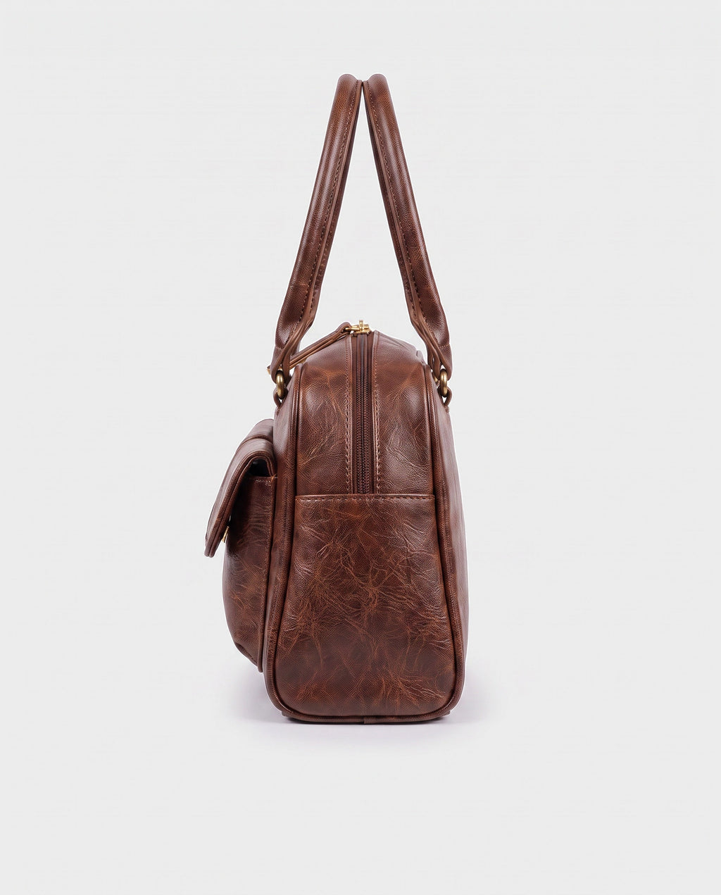 Nanami Bowler Bag in Cognac