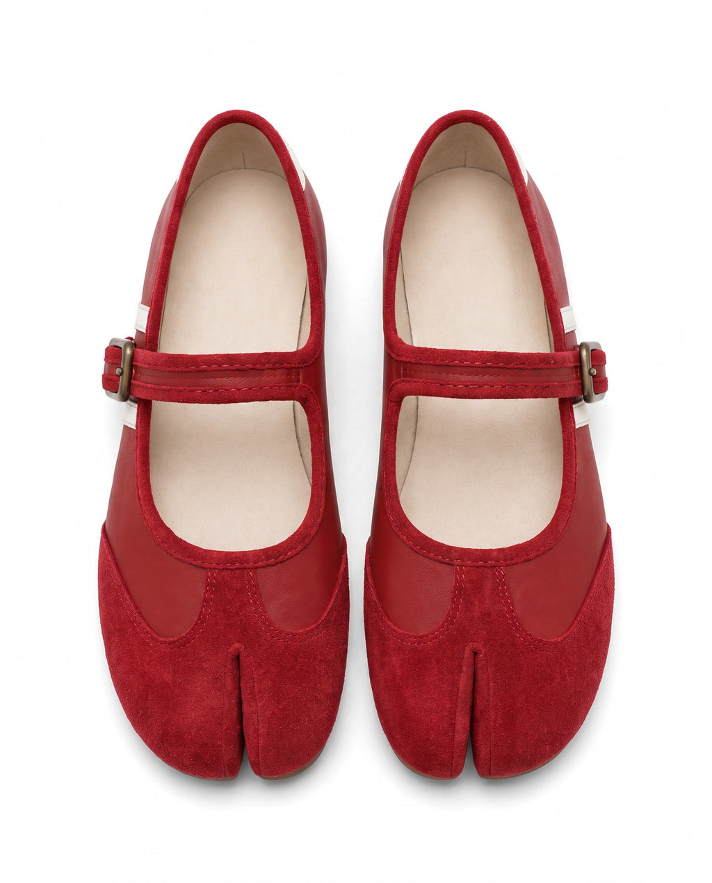 Akari Tabi Two-Tone Mary Jane in Red