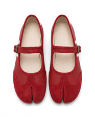 Akari Tabi Two-Tone Mary Jane in Red