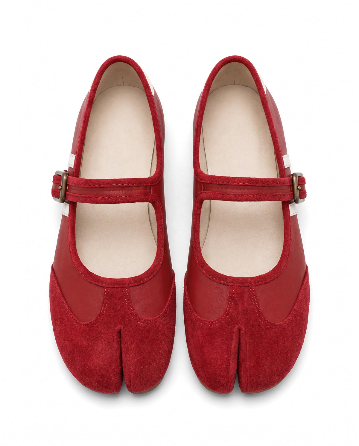 Akari Tabi Two-Tone Mary Jane in Red