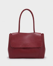 Riko Flap Shoulder Bag in Wine Red - view 1
