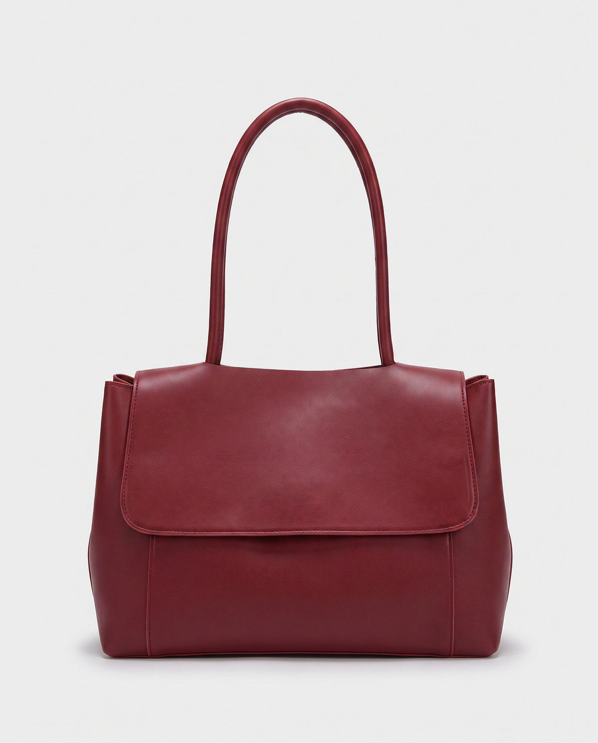 Riko Flap Shoulder Bag in Wine Red - view 1