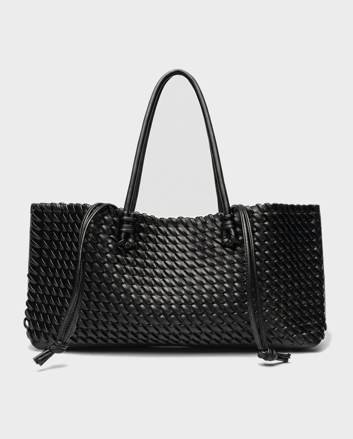 Rei Woven East-West Tote in Black - view 1