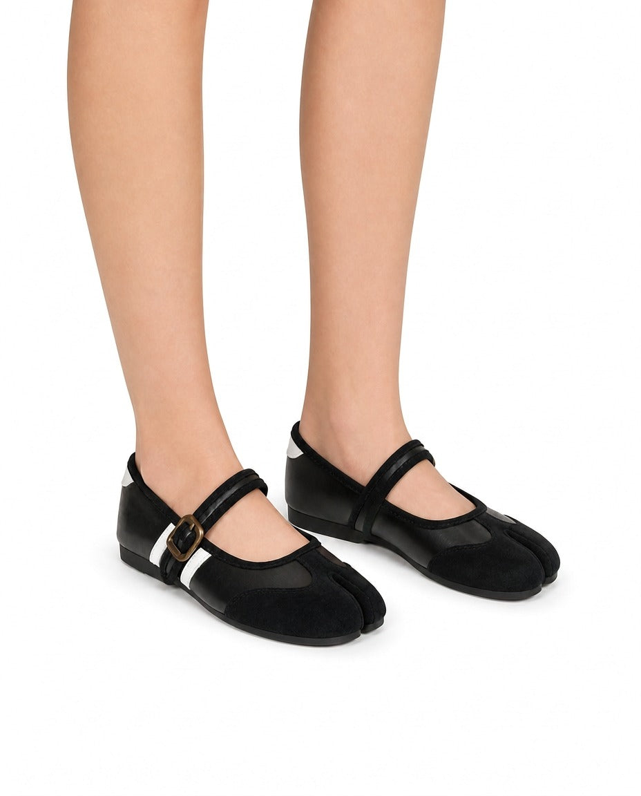 Akari Tabi Two-Tone Mary Jane in Black