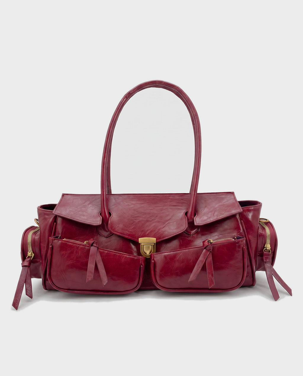 Konomi Cargo Shoulder Bag in Burgundy - view 1