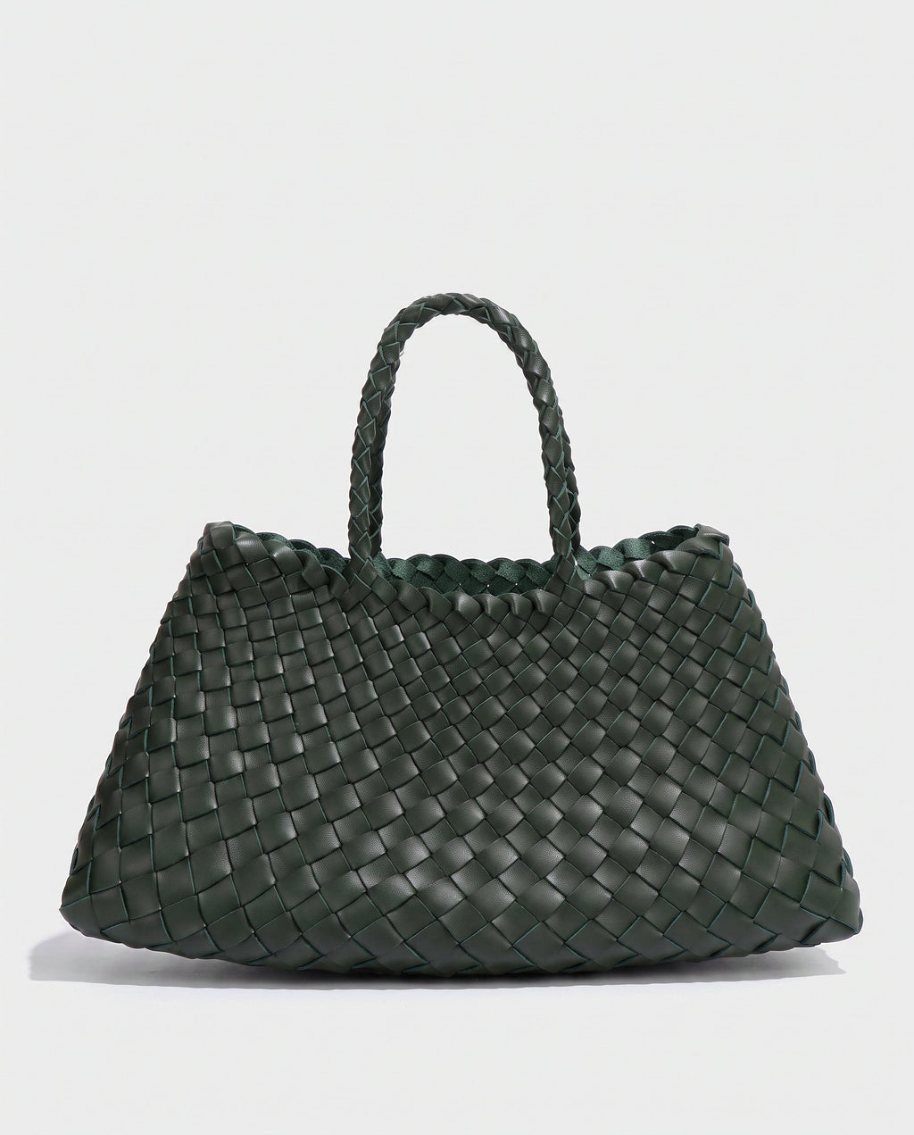 Saki Woven Market Bag in Forest Green - view 1
