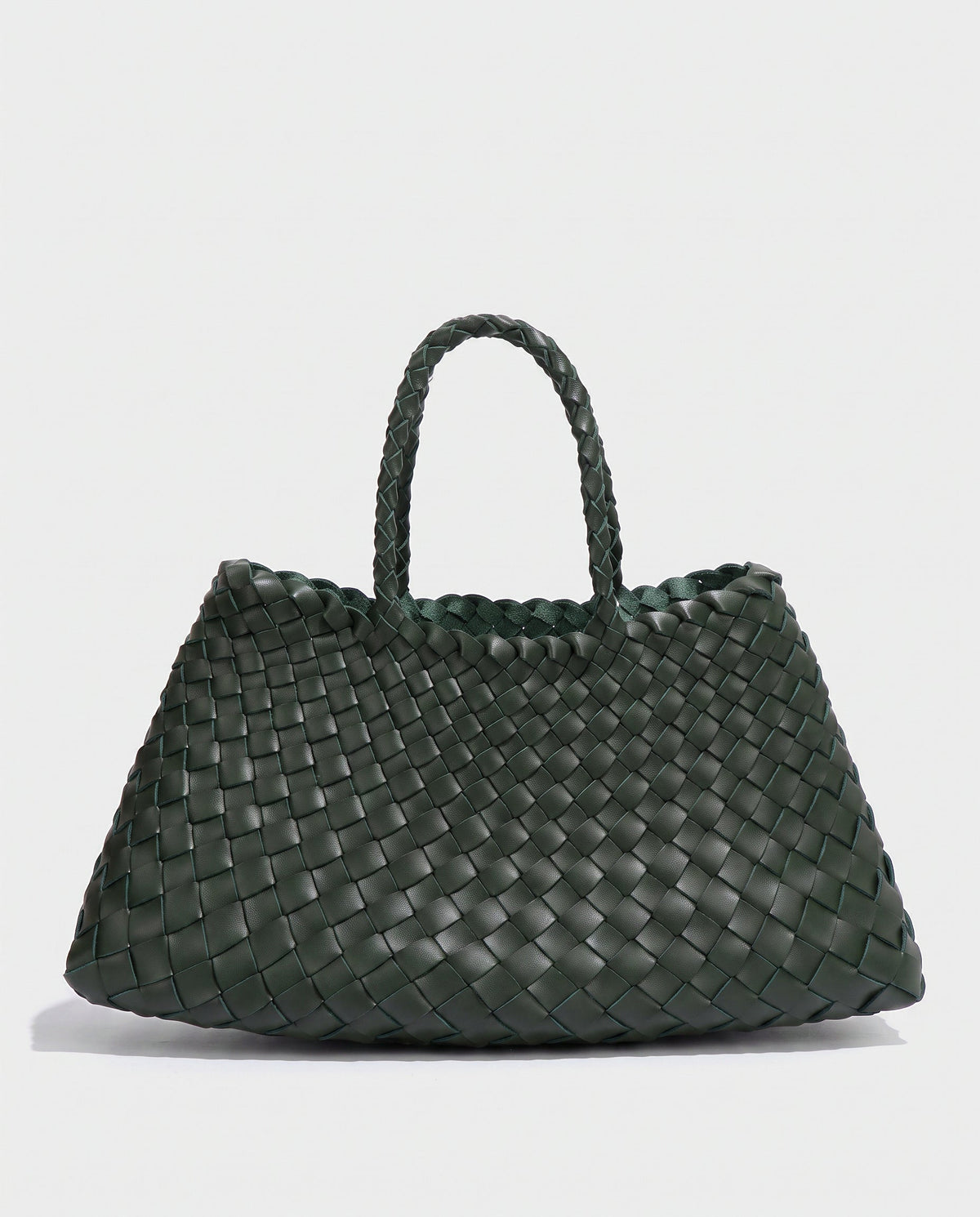 Saki Woven Market Bag in Forest Green - view 1