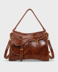 Kohana Saddle Shoulder Bag in Chestnut
