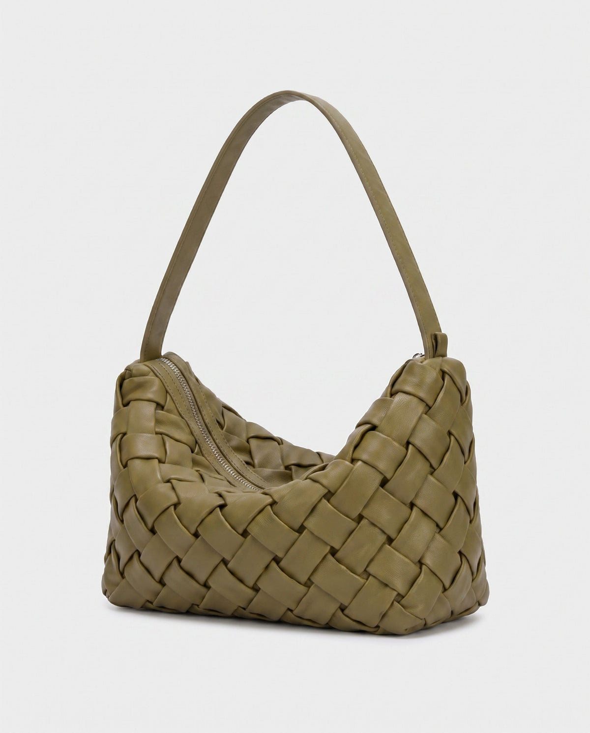 Umi Woven Slouch Hobo in Olive