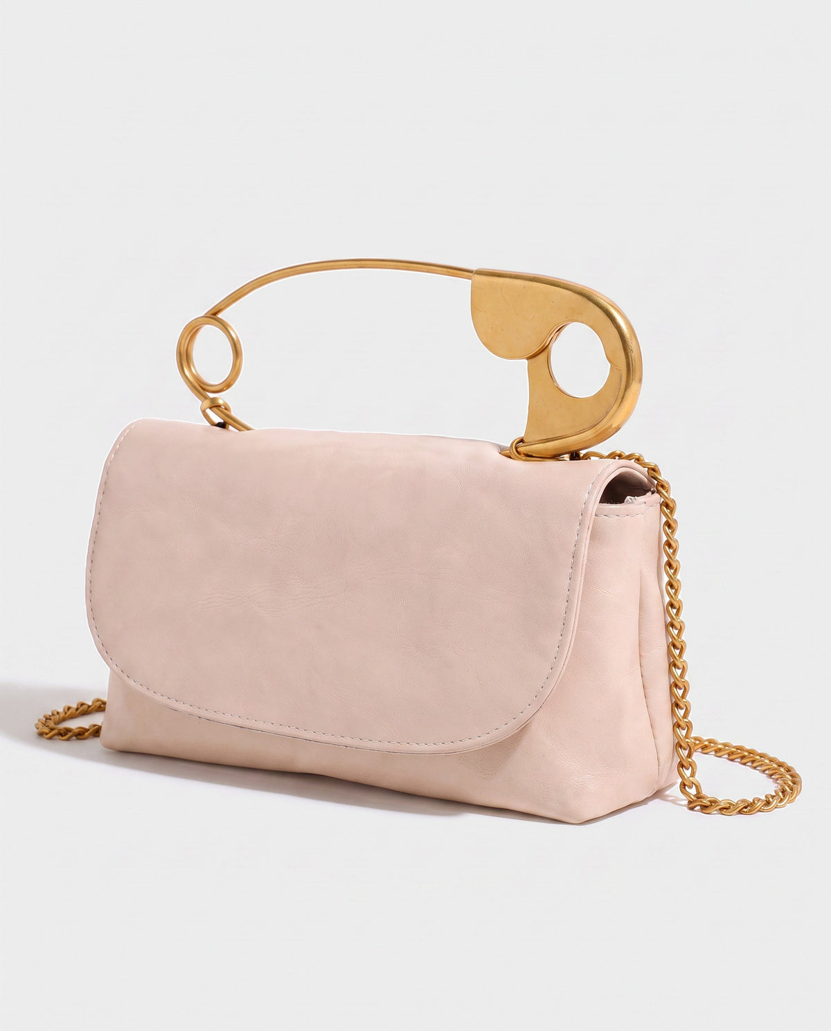 Sayo Safety-Pin Bag in Cream