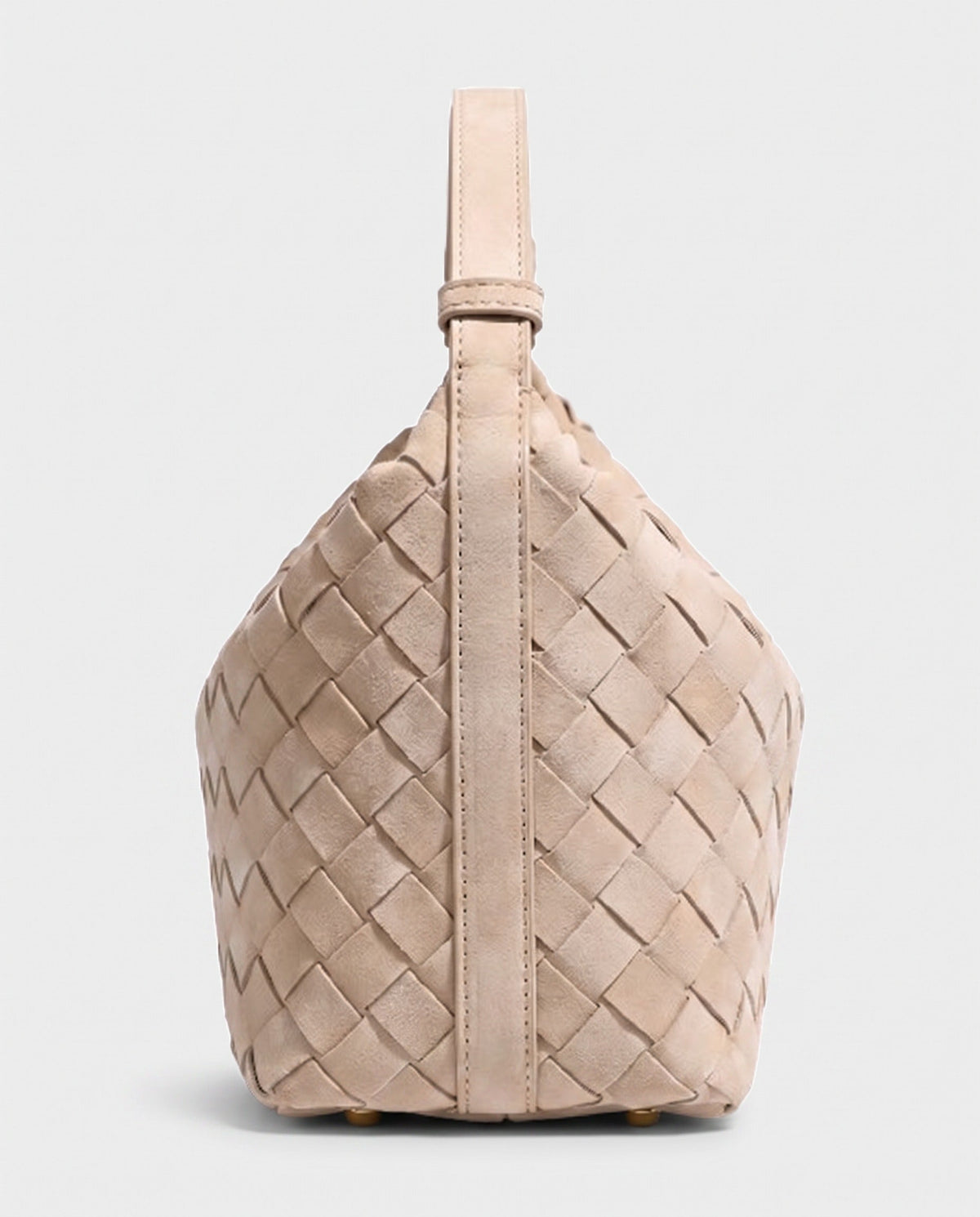 Kiyomi Woven Mini Hobo in Beige