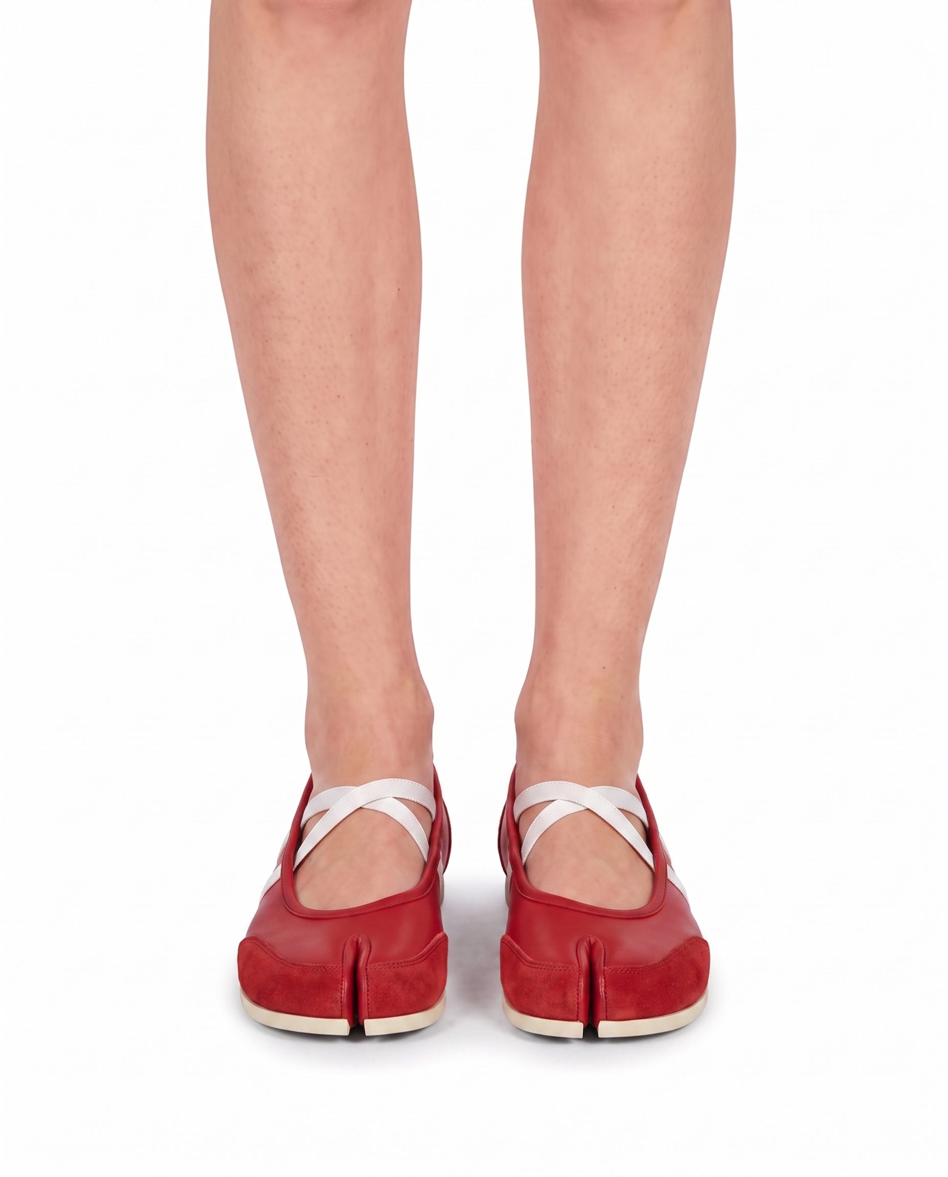 Sana Tabi Mary Jane in Crimson, on-model