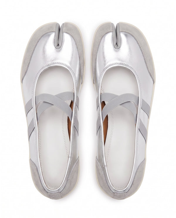 Sana Tabi Mary Jane in Silver, topdown