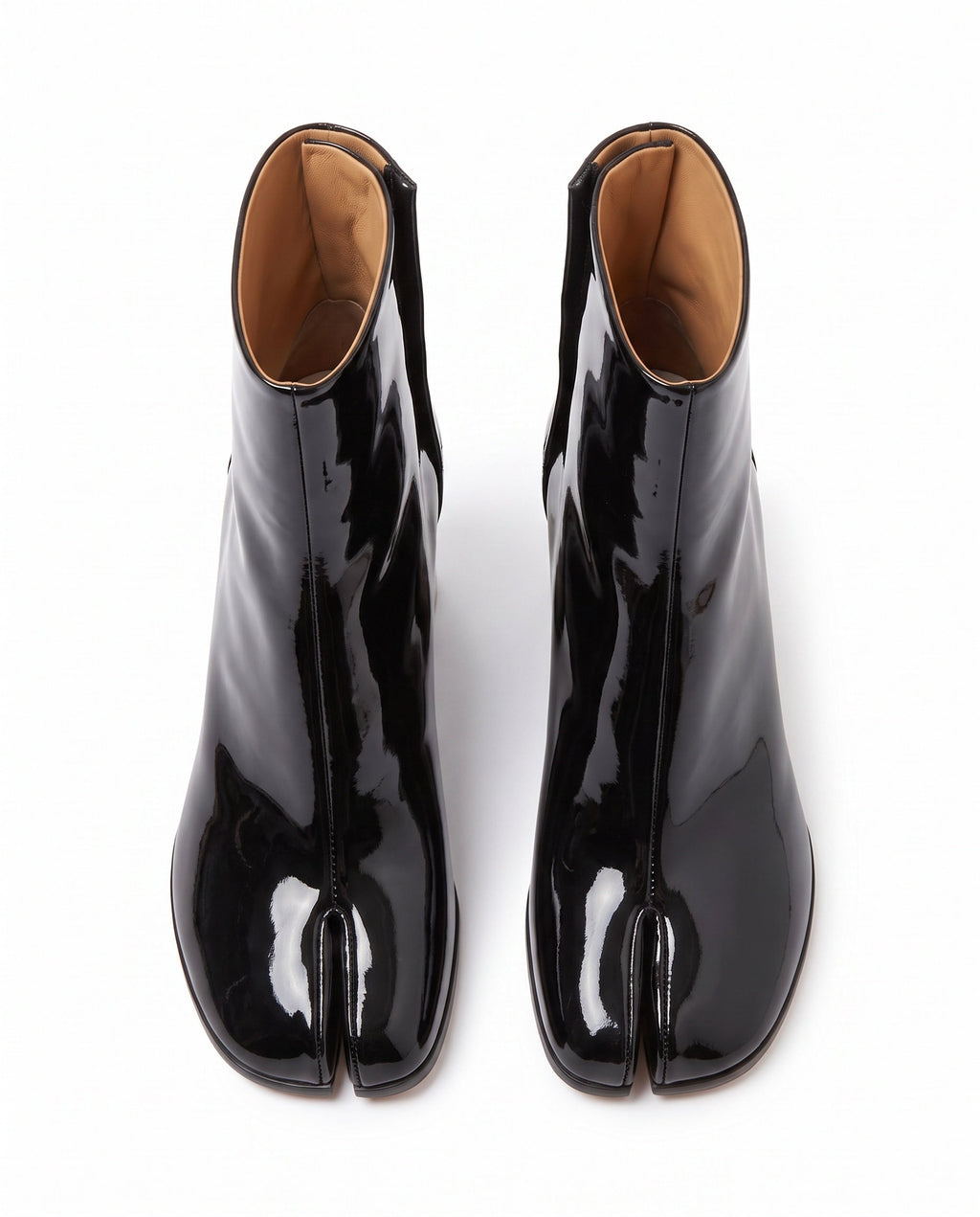 Ginza Tabi Ankle Boot in Black Patent