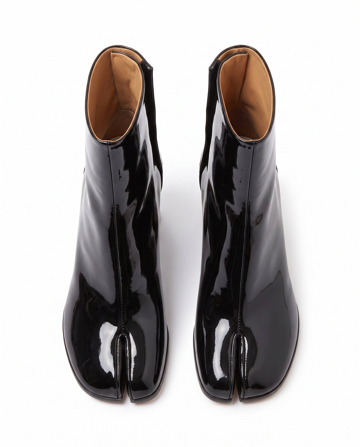 Ginza Tabi Ankle Boot in Black Patent