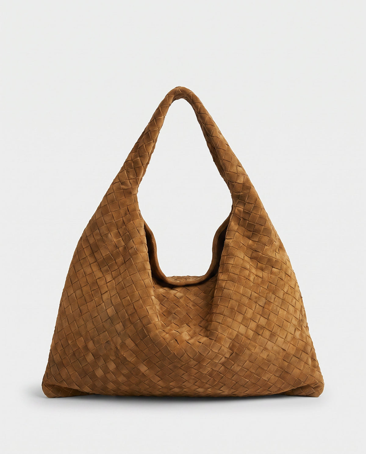 Shiori Woven Slouch Bag in Tan - view 1