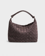 Kiyomi Woven Mini Hobo in Espresso