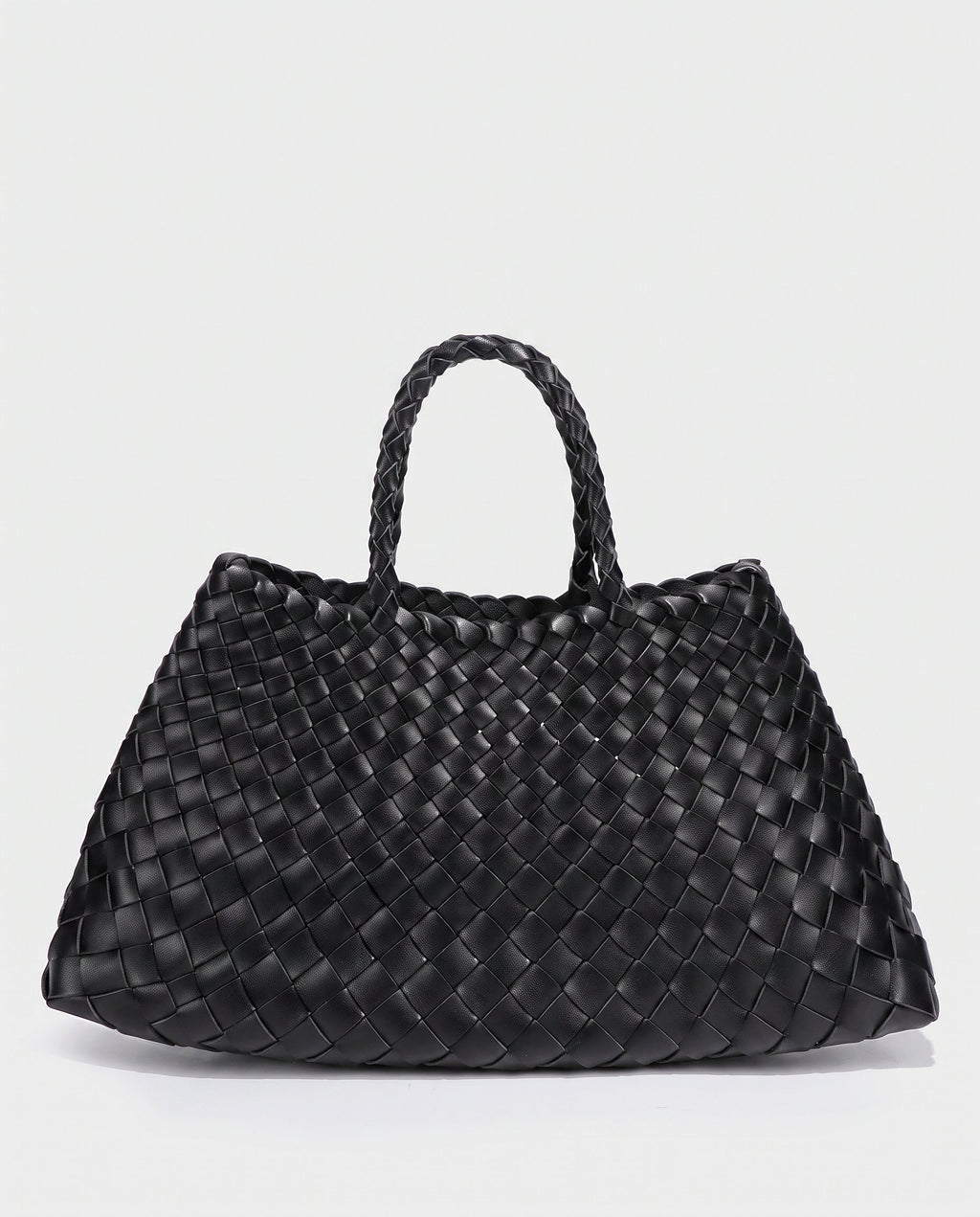 Saki Woven Market Bag in Black - view 1