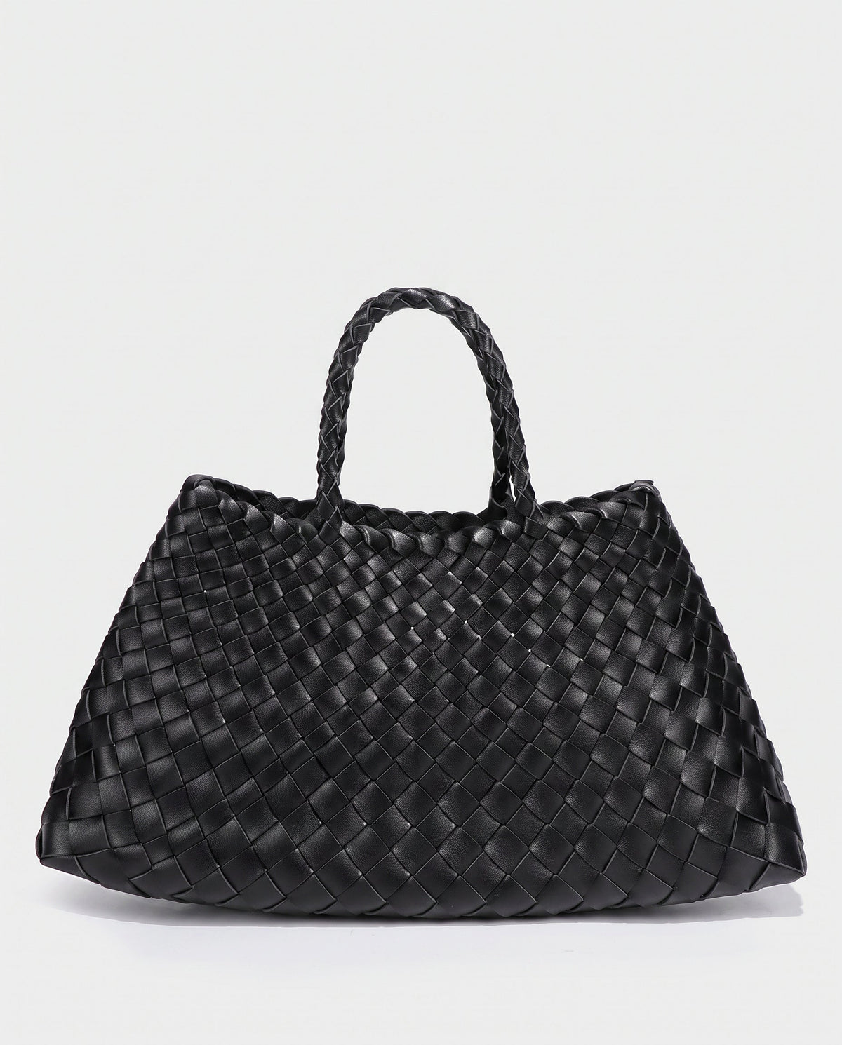 Saki Woven Market Bag in Black - view 1