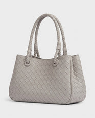 Tsubaki Woven Shoulder Tote in Dove Grey
