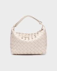 Kiyomi Woven Mini Hobo in Cream - view 1