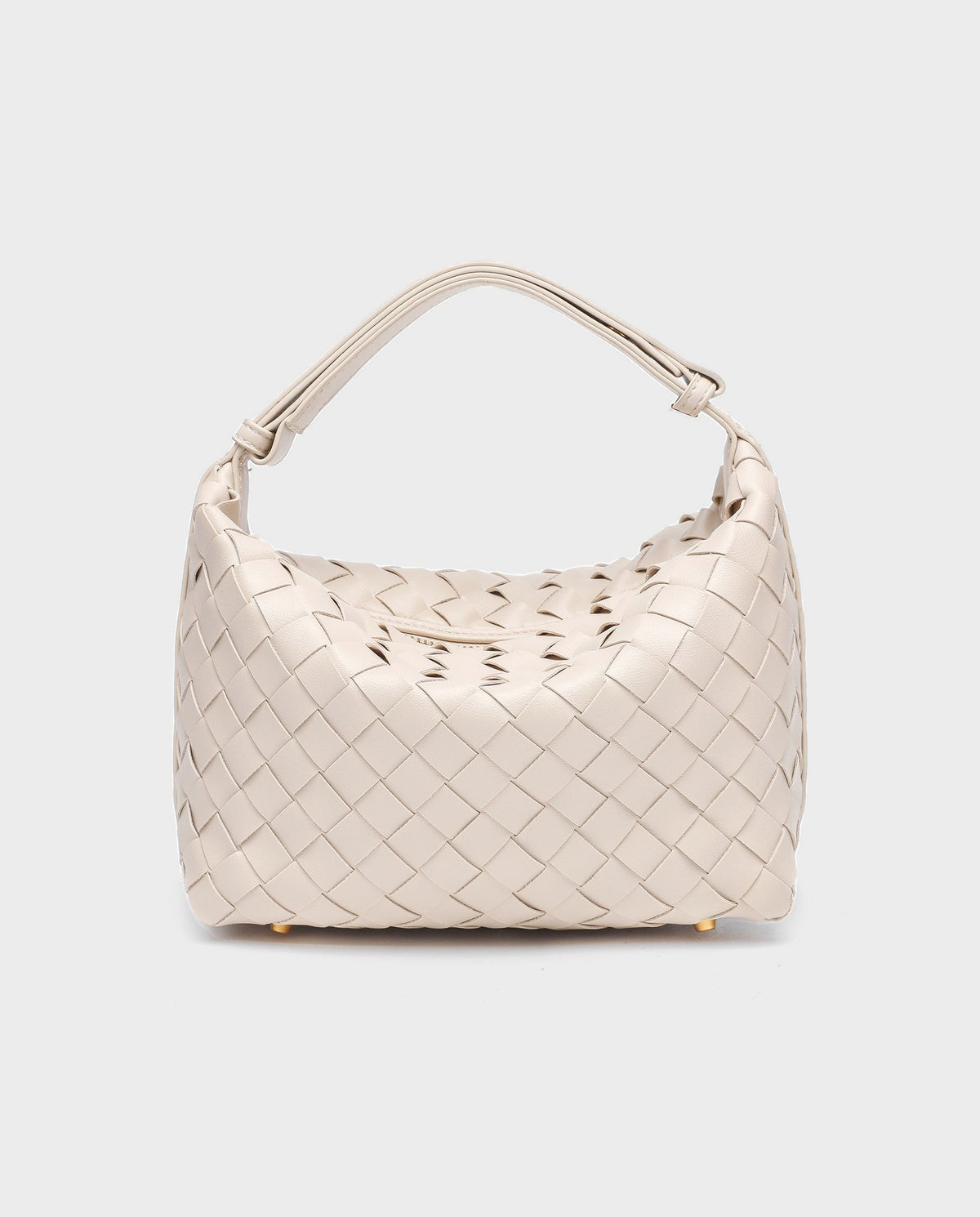 Kiyomi Woven Mini Hobo in Cream - view 1