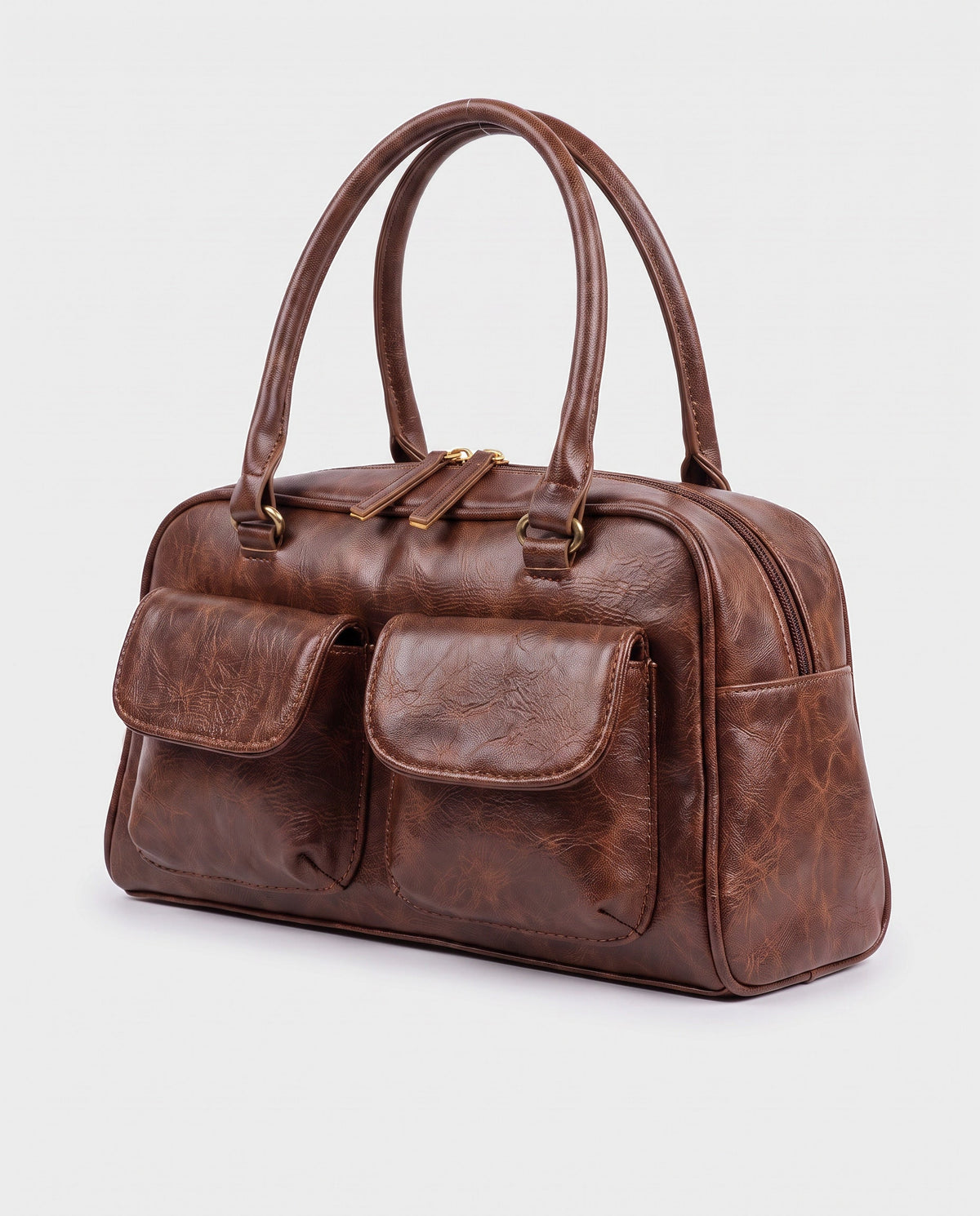 Nanami Bowler Bag in Cognac