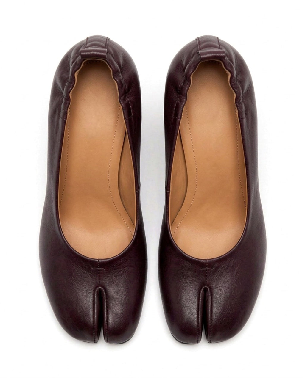 Asuka Tabi Block-Heel Pump in Brown