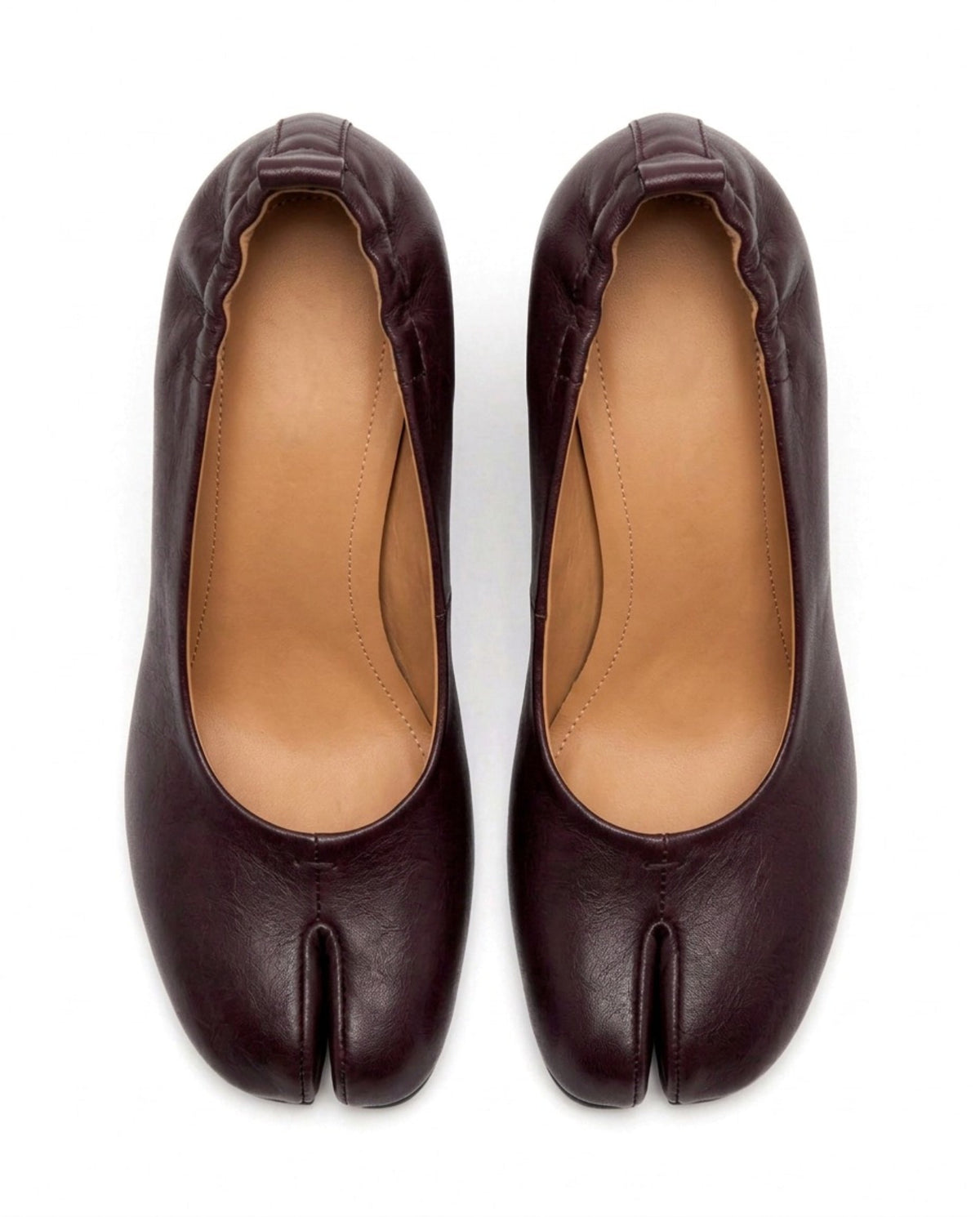 Asuka Tabi Block-Heel Pump in Brown