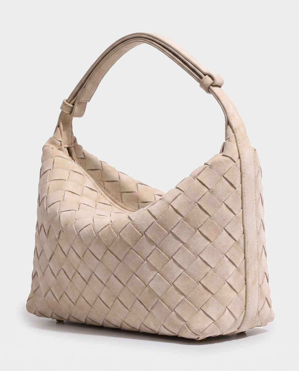 Kiyomi Woven Mini Hobo in Beige
