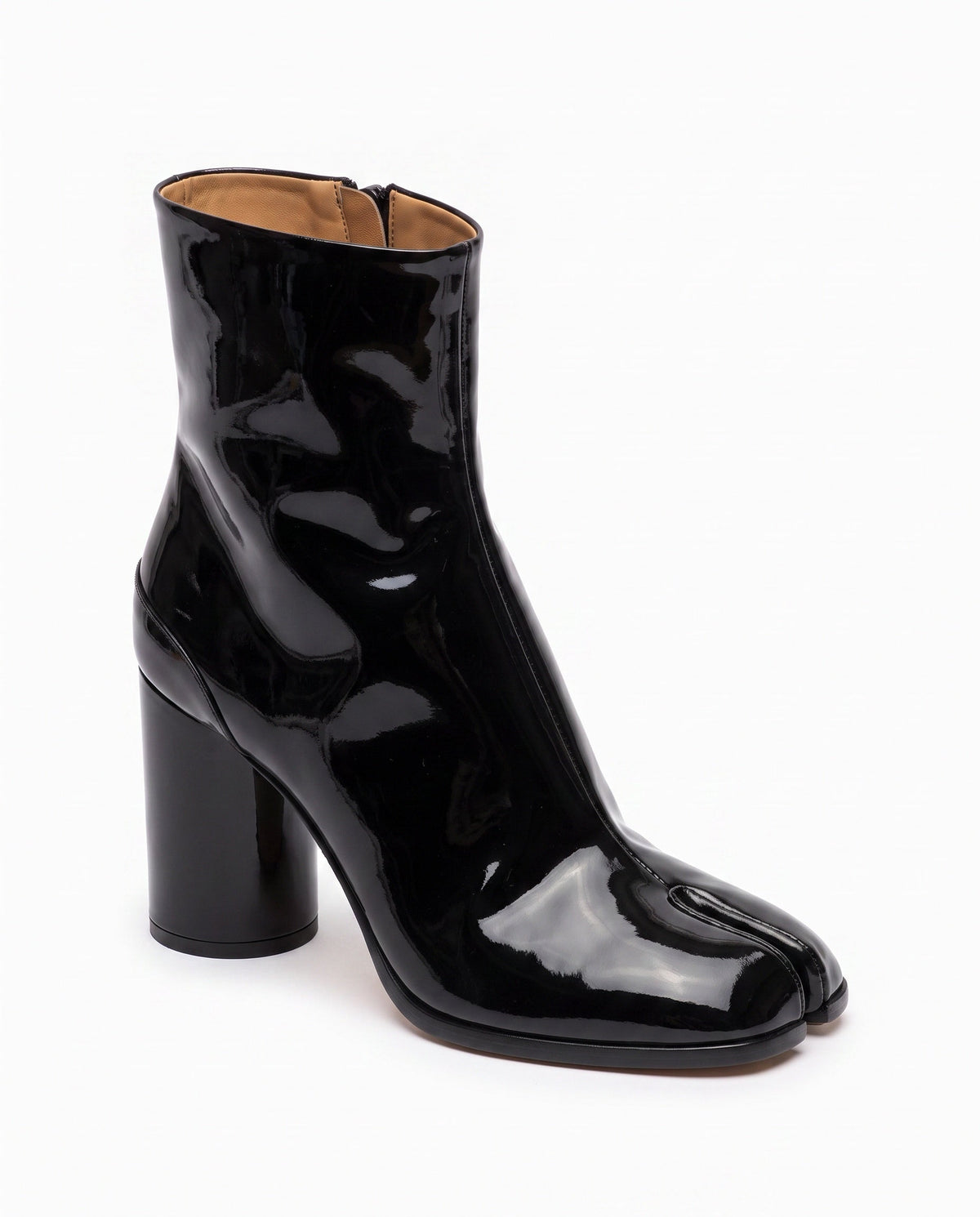 Ginza Tabi Ankle Boot in Black Patent