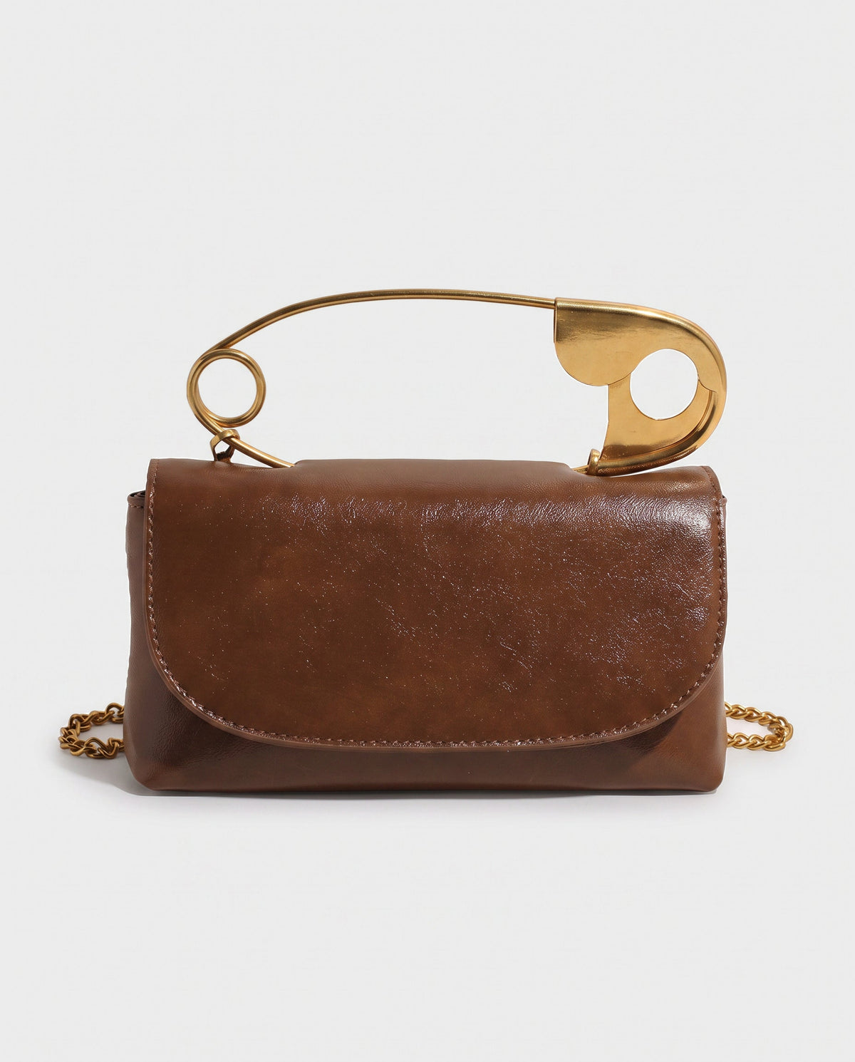 Sayo Safety-Pin Bag in Cognac - view 1