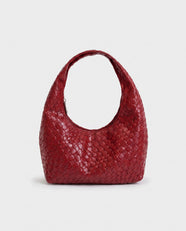 Miyu Woven Hobo in Red