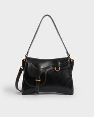 Kohana Saddle Shoulder Bag in Black - view 1